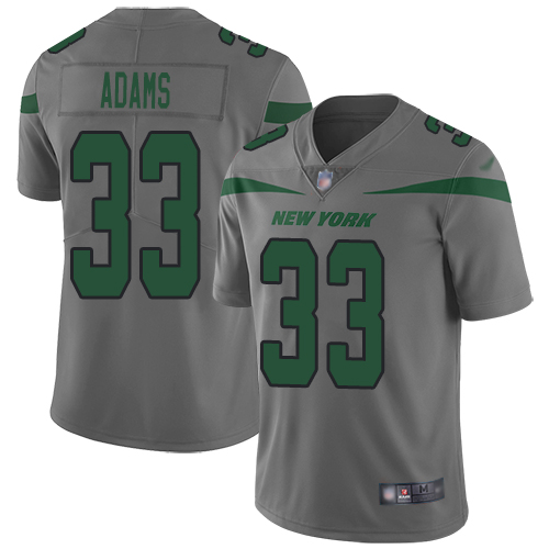 New York Jets Limited Gray Youth Jamal Adams Jersey NFL Football #33 Inverted Legend->youth nfl jersey->Youth Jersey